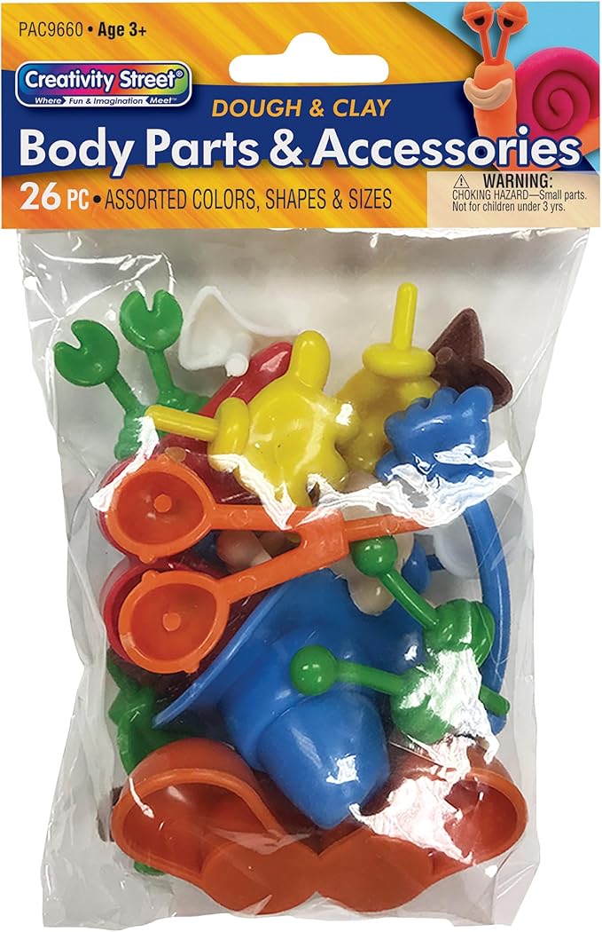Creativity Street Modeling Dough and Clay Body Parts, Assorted
