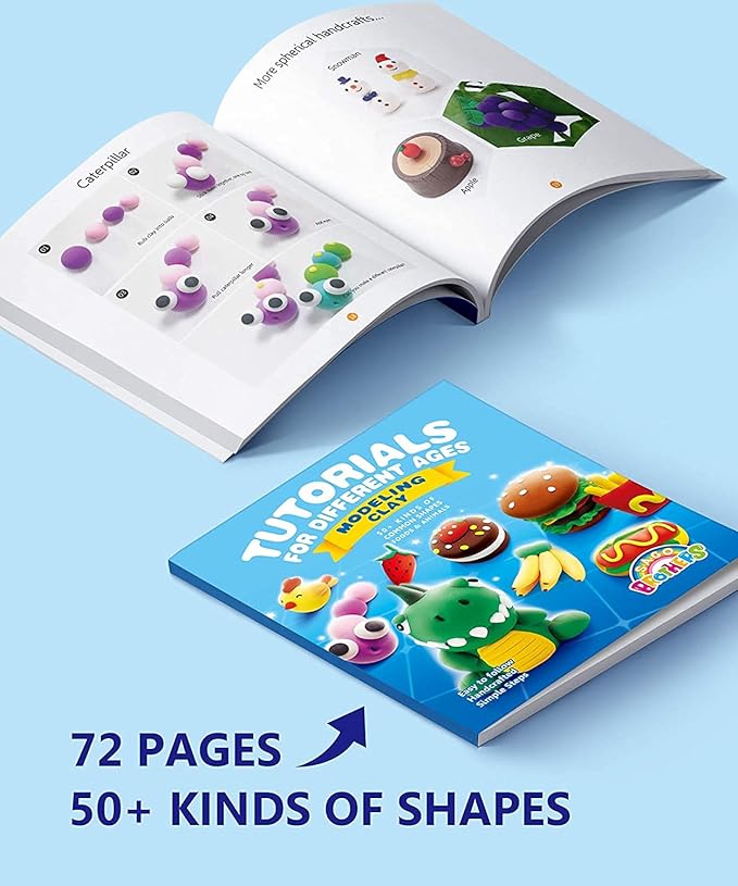 Sago Brothers 36 Colors Air Dry Clay, Soft Modeling Clay for Kids with Tools & Tutorial, Molding Clay Christmas Gifts for Kids Age 3-12, Kids Toys Crafts for Girls and Boys