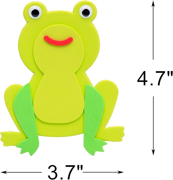 JOYIN 24 Pcs Foam Easter Animals and Egg Magnet Craft Kit, DIY Foam Magnet Craft Kits for Kids Party Favors Arts and Crafts Fun Home Activities, Easter Egg Hunt