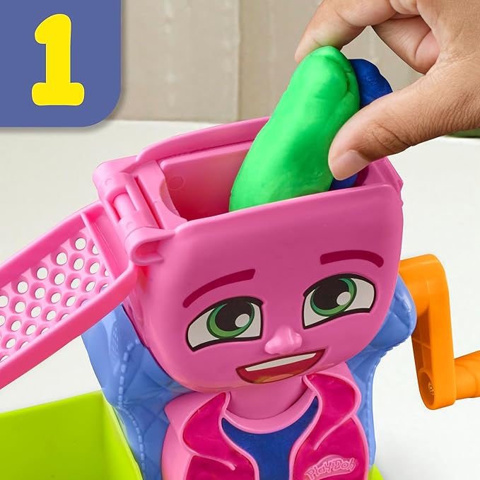 Play-Doh Hair Stylin' Salon Playset with 6 Cans, Pretend Play Toys for Girls and Boys Ages 3 and Up