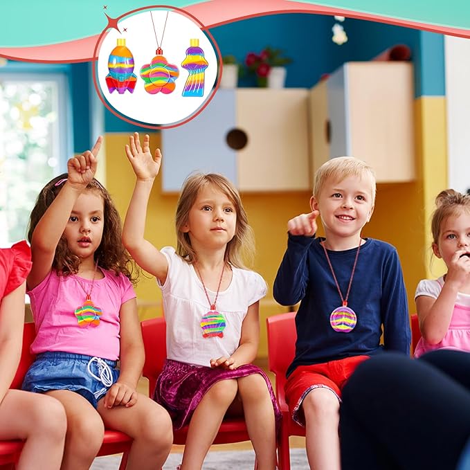 Libima 50 Pcs Sand Art Necklaces for Kids Bulk Sand Art Bottle, Colored Sand for Crafts Create Your Own Sand Art Sets for DIY Craft Making Classroom Activities Party Favors, Without Sand