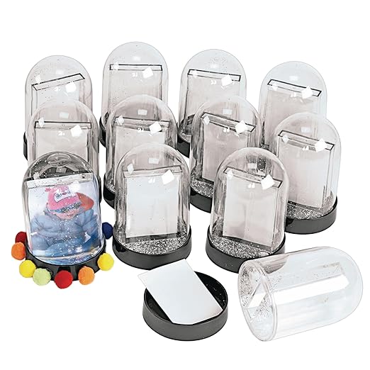 Colorations Create Your Own Snow Globe Kids Craft Kit, Set of 12, Create a Keepsake, Ideal Mothers Day or Fathers Day Gift, Birthday or Holiday, Can Be Personalized & Individually Designed