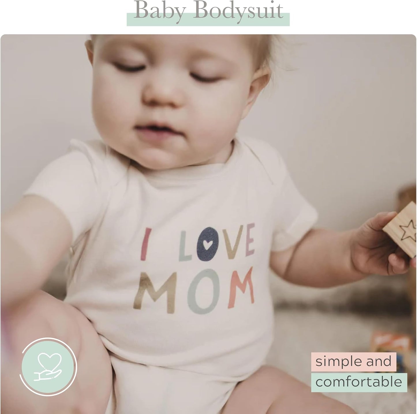 Finn + Emma Organic Cotton Graphic Baby Onesie - Gender Neutral Bodysuits for Babies 0-12 Months in Multiple Sizes and Styles