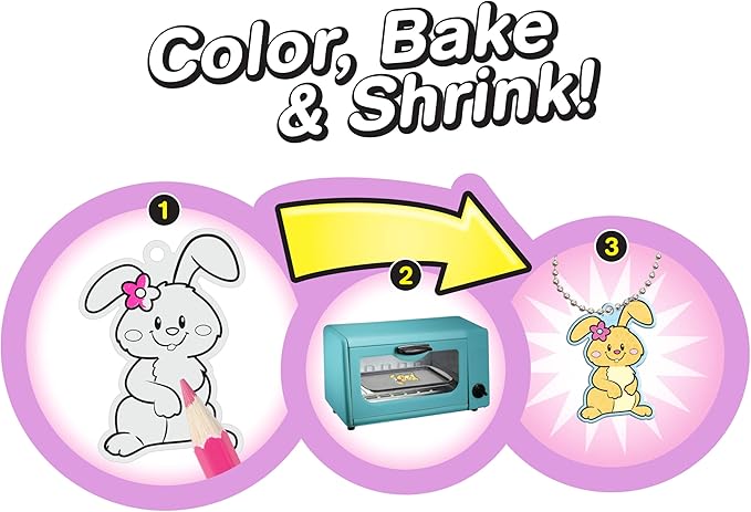 Just Play Shrinky Dinks Easter Kit, 12-Pieces, Kids Art and Craft Activity Set, Kids Toys for Ages 5 Up
