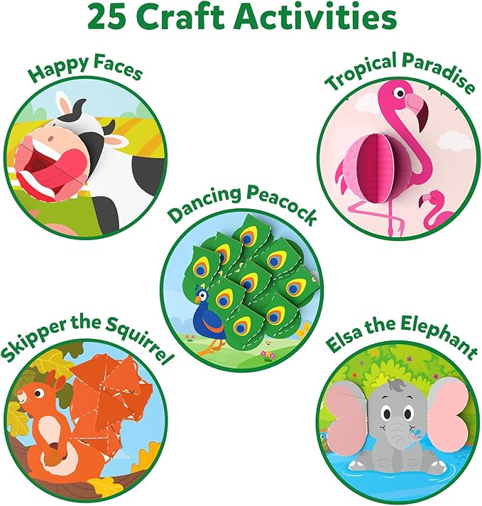 Skillmatics Art & Craft Activity Kit - Snip, Snip Animals, Develop Scissor Skills, Child Safe, TikTok Viral Sensation, Fun & Creative, Gifts for Girls & Boys Ages 3, 4, 5, 6, 7