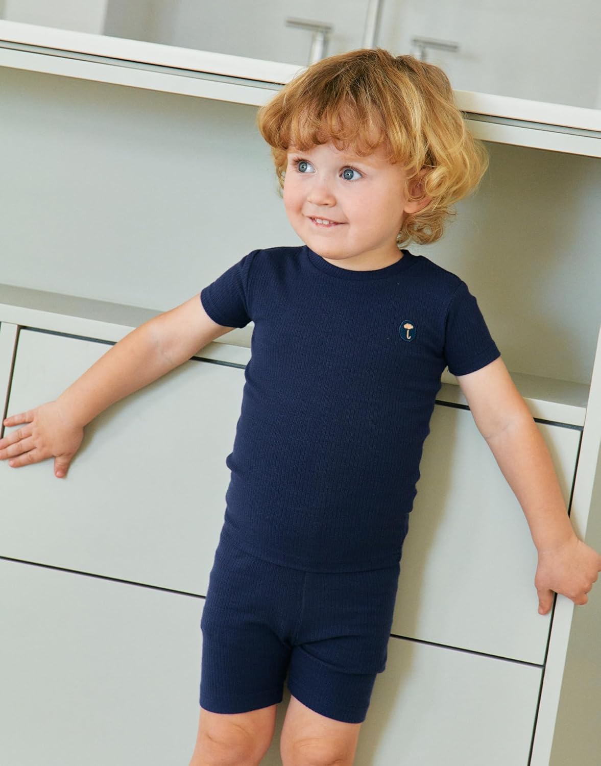 moimoln Pajamas Set 6M-5Y Solid Ribbed Unisex Baby & Toddler, Soft Viscose, Snug-Fit, Everyday Sleepwear