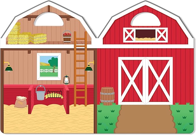 Melissa & Doug Puffy Sticker Play Set - On the Farm - 52 Reusable Stickers, 2 Fold-Out Scenes - FSC Certified