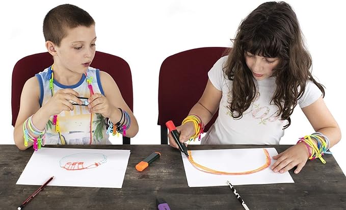 UpBrands Fidget Toys Zipper Bracelets Double Tour, Party Favors for Kids, Quiet Classroom Prizes, School Classroom Rewards, Goodie Bags, Easter Egg and Pinata Fillers, Students Incentives (Bi-color)