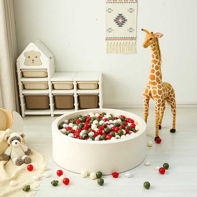 GOGOSO Ball Pits Balls for Toddlers, 100 Stars Hearts Florid Shapes Ball, Flowers Plastics Balls for Bounce House, Pastel Ball for Kids Birthday Party Xmas Friendship Bracelet Banner Decor