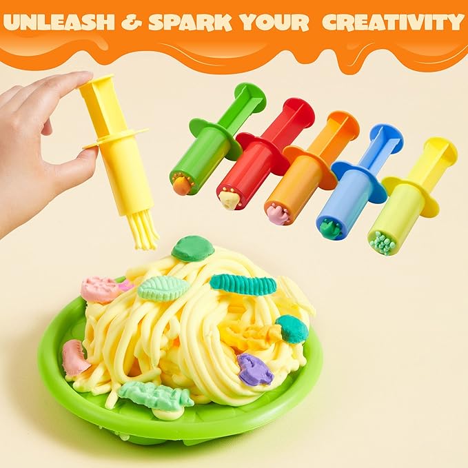 JOYIN 44 Clay Tools Set for Kids, Clay Accessories with Various Plastic Molds, Rolling Pins, Cutters
