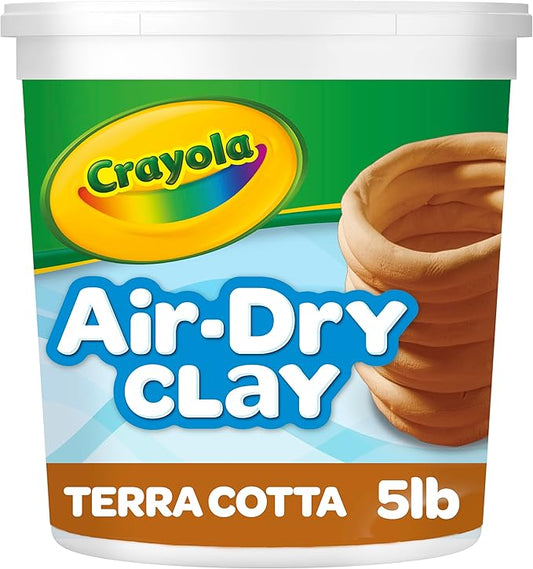 Crayola Air Dry Clay for Kids (5lbs), Reusable Bucket of Terra Cotta Clay for Sculpting, Bulk Arts and Crafts Supplies, Ages 3+