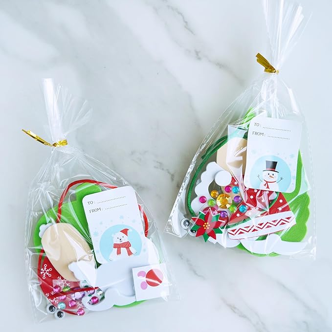 Winlyn 32 Sets Bulk Santa Christmas Ornaments Decorations Craft Kits School Arts and Crafts Foam Santa Christmas Stickers for Kids Holiday Xmas Festive Classroom Activities Party Favors Art Project