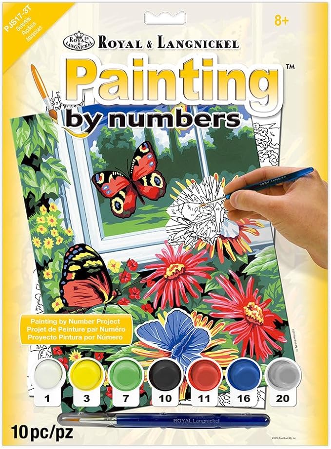 Royal & Langnickel Painting by Numbers Junior Small Art Activity Kit, Butterflies