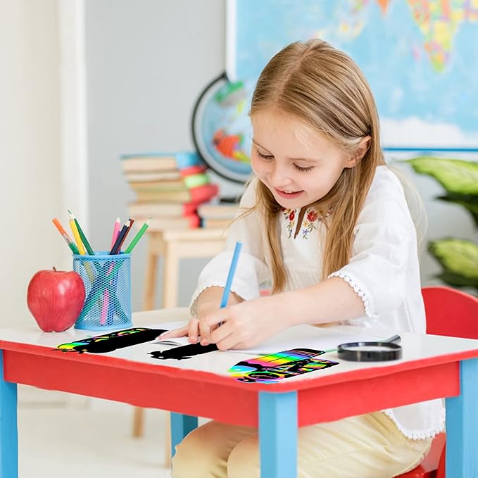 BeYumi 60Pcs Scratch Bookmarks for Kids Back to School Appreciation DIY Magic Scratch Cards Party Favors Gifts Classroom School Decor Supplies Art Crafts Kit for Student to Teacher