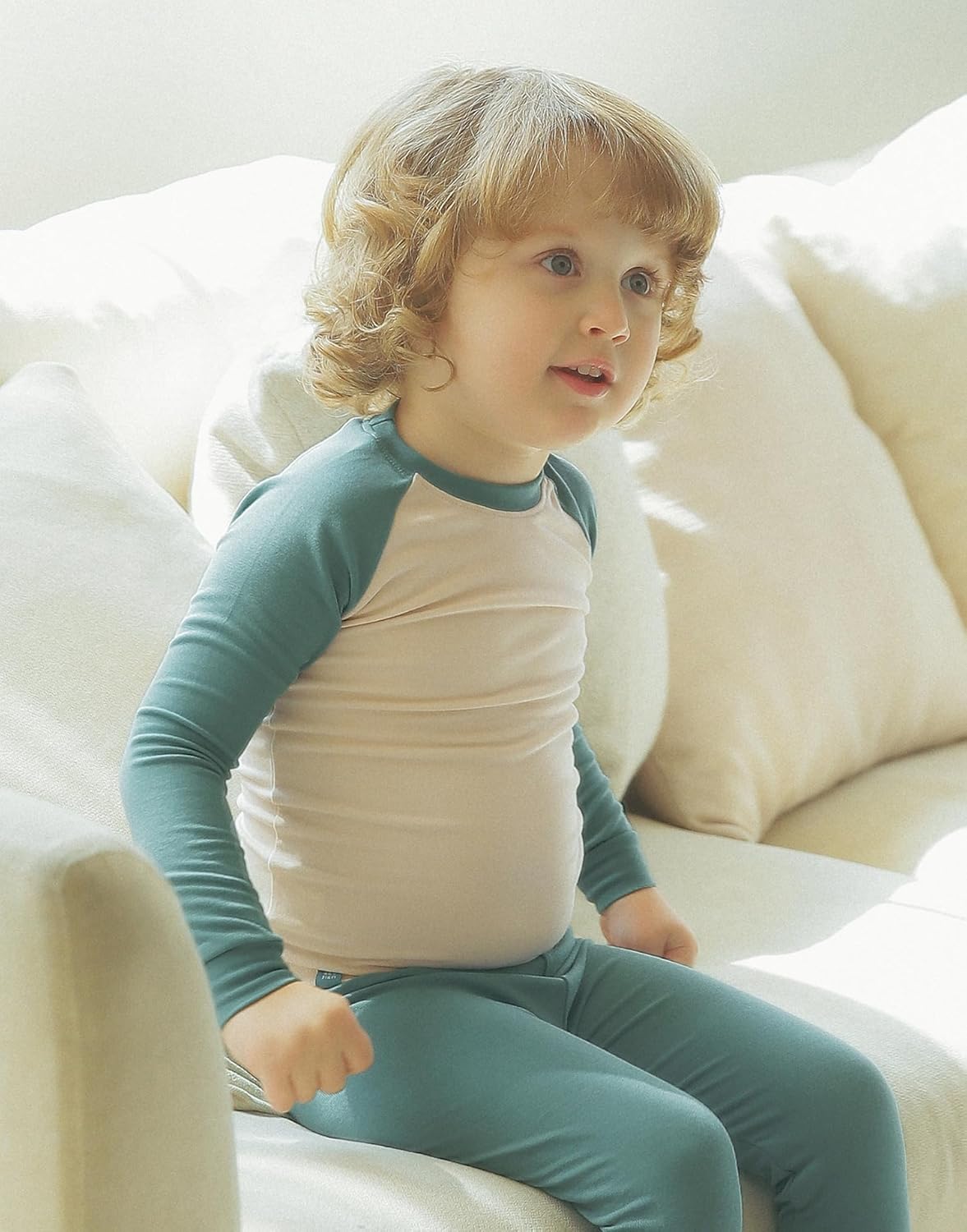 VAENAIT 6M-12Y Toddler Toddler Kids Toddler Girls Boys Soft Comfy Modal Tencel Solid Raglan Sleepwear Pajamas Pjs 2pcs Set