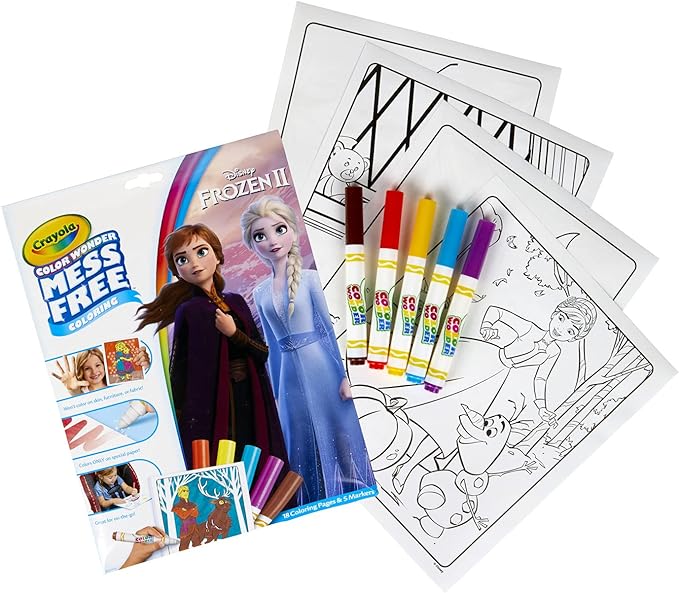 Crayola Frozen Color Wonder Coloring Set, 18 Mess Free Frozen Coloring Pages for Toddlers, Frozen Toys for Kids, Toddler Gifts