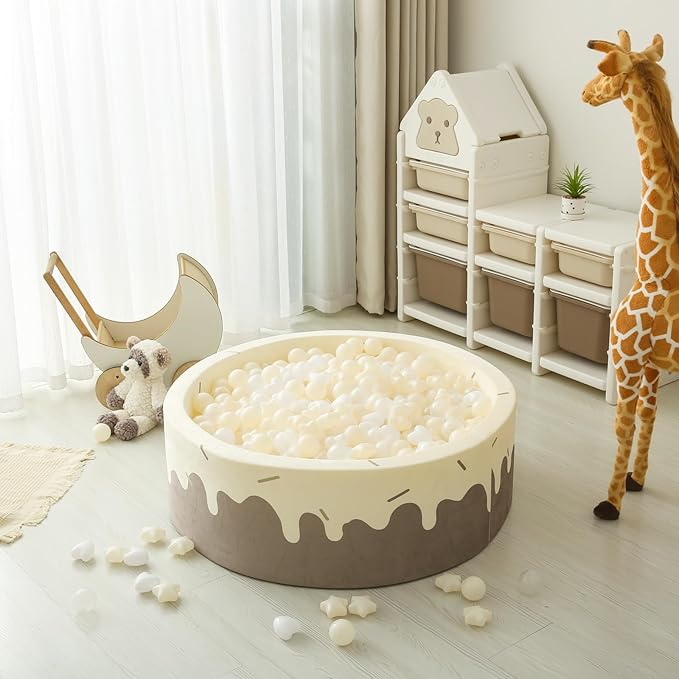 GOGOSO Ball Pit Balls,Plastics Balls for Ball Pit, Stars Hearts Shape for PastelBall for Toddlers Kids