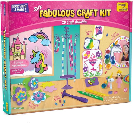 Imagimake Fabulous Craft Kit | Creative Toy and DIY Set for Kids | Arts and Crafts for Kids | Craft Kits for Kids | Gifts for 5 6 7 8 9 10 11 12 Years Old Kids
