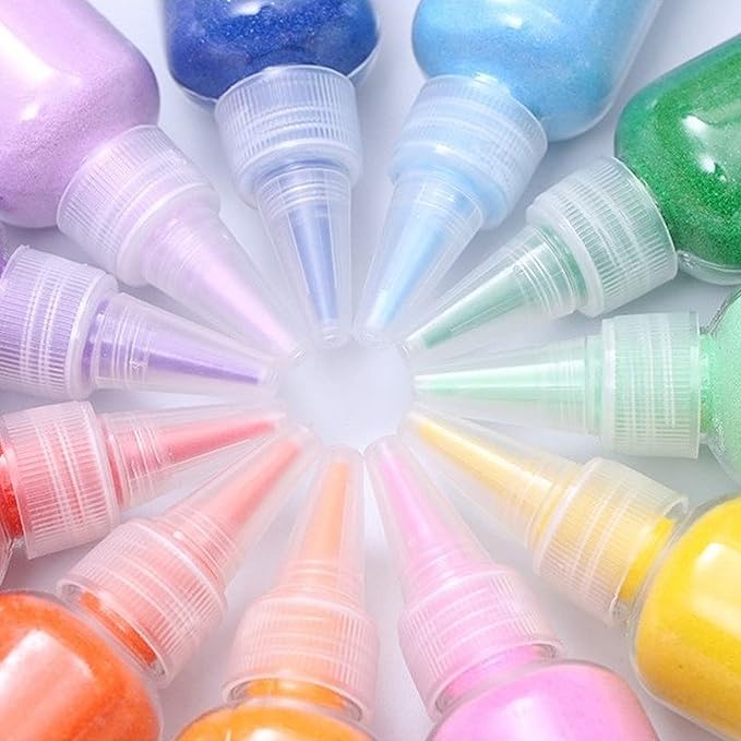 Niurewan 38 PCS Sand Art,1.25oz Colored Sand Art Bottles,Sand Arts and Crafts Kit,Scenic Sand for Kids,Painting,Crafts,DIY,Wedding Decor,Decorations