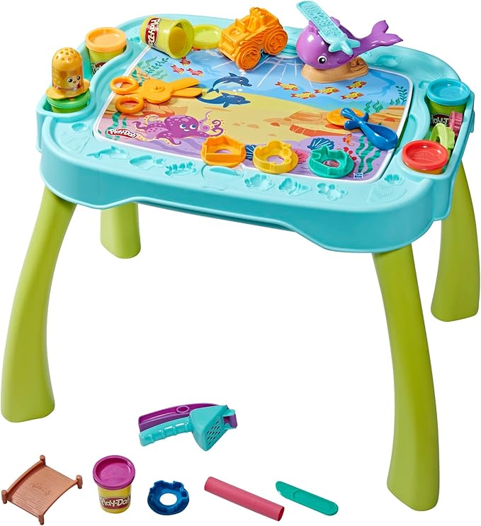Play-Doh All-in-One Creativity Starter Station Activity Table, Preschool Toys for 3 Year Old Boys & Girls & Up, Starter Sets