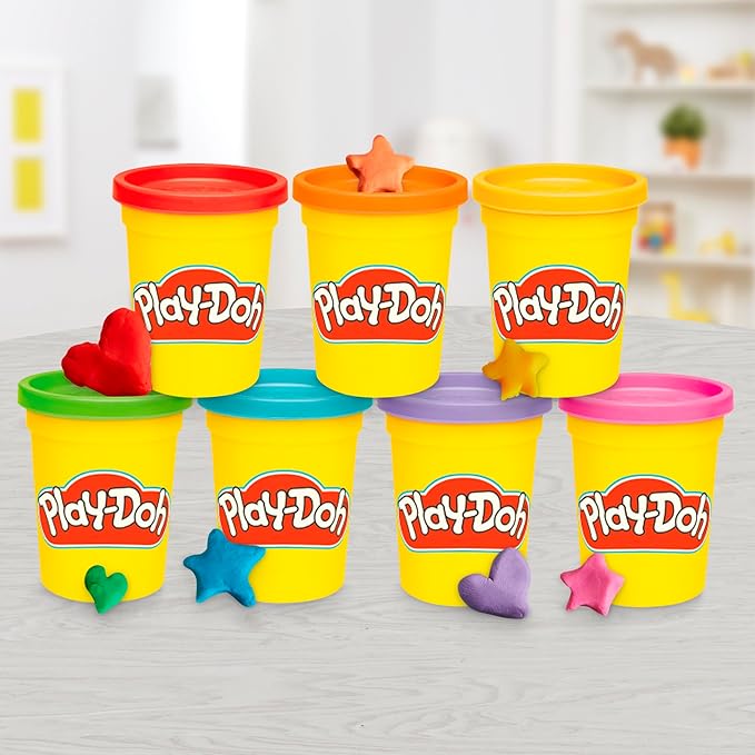 Play-Doh 9 Pack Favorite Color Set, Assorted Colors, 2 & 4 Ounce Modeling Compound Cans, Kids Arts & Crafts, Preschool Toys for 2 Year Old Girls & Boys & Up (Amazon Exclusive)