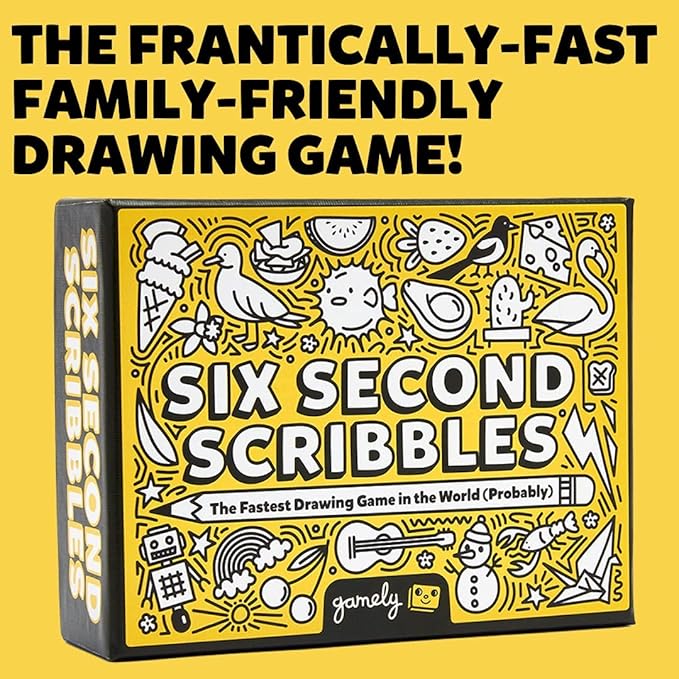 Six Second Scribbles: The frantically Fast and fantastically Fun Drawing Game | A Family Friendly Party Game for Children, Teens and Adults (Six Second Scribbles)