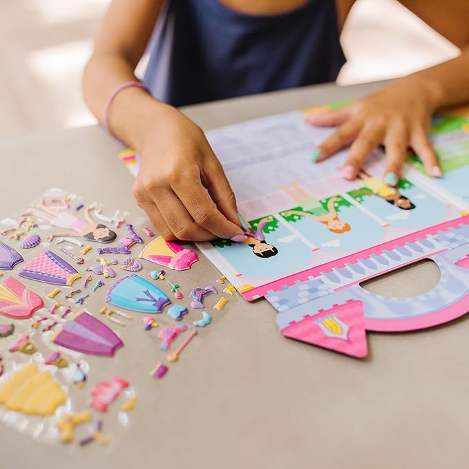 Melissa & Doug Puffy Sticker Set: Princess - 67 Reusable Stickers