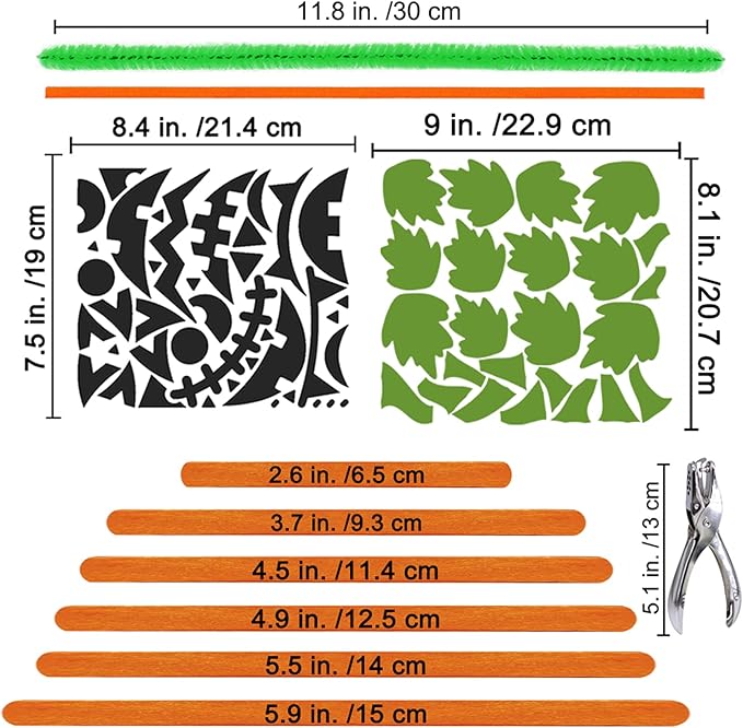 Winlyn 24 Sets Pumpkin Crafts Kits Halloween Crafts Fall Kids Crafts DIY Pumpkin Ornaments Decorations Art Sets Craft Sticks Pumpkin Foam Stickers Arts and Crafts for Kids School Classroom Activity