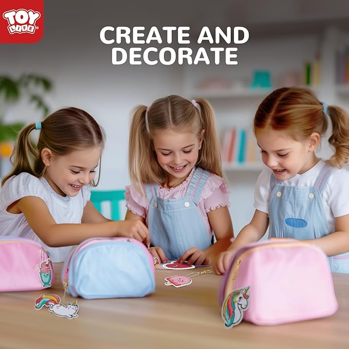 TOY Life Diamond Art Kits Kids with Keychains Painting Diamond Kits for Kids Gem Art Diamond Kids Painting, Art and Crafts for Girls Age 8-12 Art Kits Unicorn Painting Kit