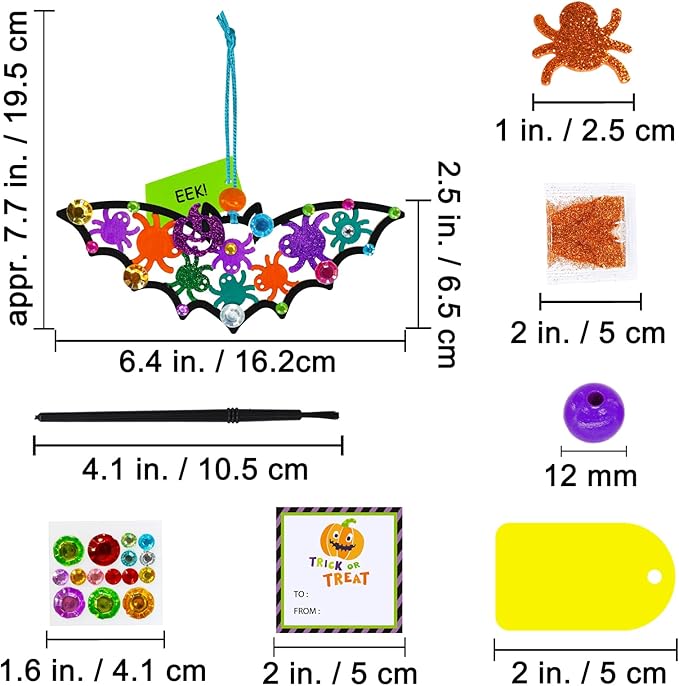 Winlyn 24 Sets Halloween Crafts Fall Crafts DIY Wooden Bat Ornaments Craft Kits Unfinished Paintable Wood Bats for Kids Home Classroom Activities Art Project Halloween Decorations Party Favors