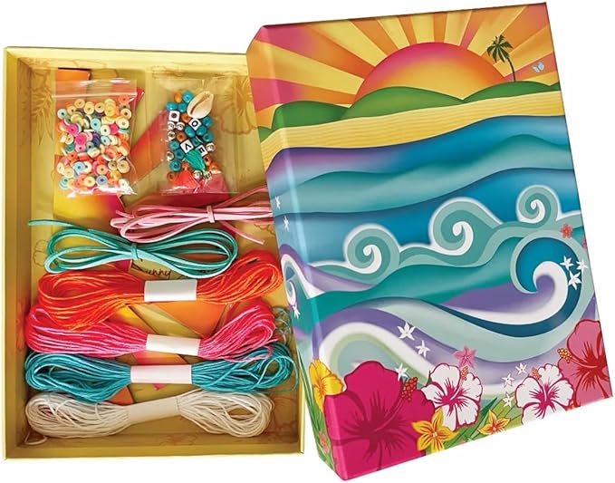 Totally Chill Out Woven Friendship Bracelets Kit in Keepsake Box to Make and Share