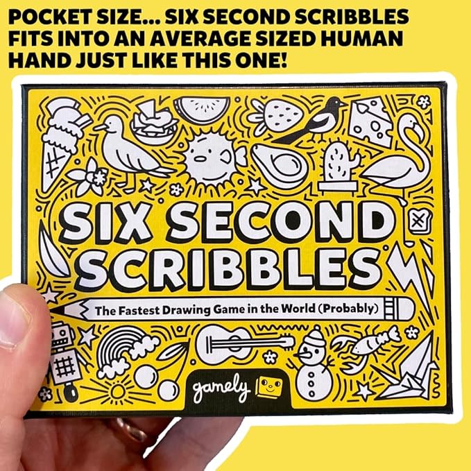 Six Second Scribbles USA: The frantically Fast, fantastically Fun Drawing Game | A Family Friendly Party Game for Kids, Teens and Adults