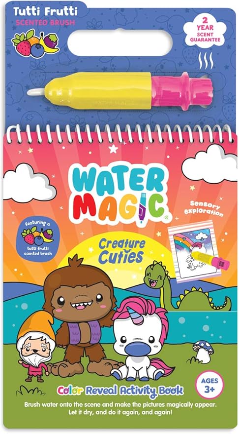 Water Magic - Patented Gourmet Scented Reusable Water Reveal Activity Books - No Mess, All Fun by Scentco (Cosmic Adventure and Creatures)