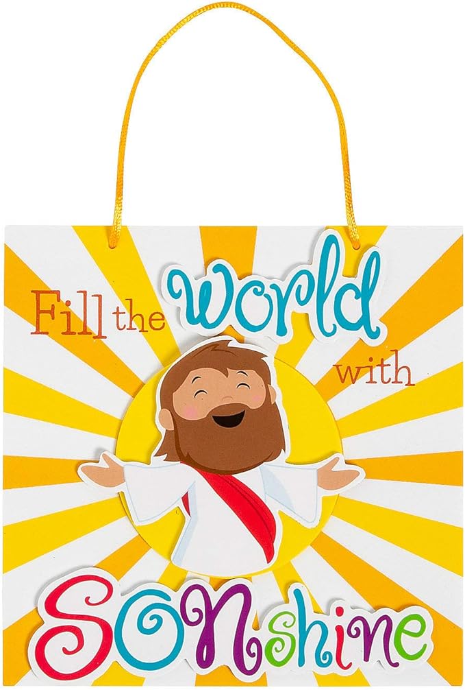 Fun Express Fill The World with SONSHINE Sign CK - Craft Kits - 12 Pieces