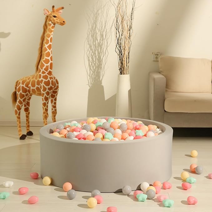 GOGOSO Ball Pit Balls,Plastics Balls for Ball Pit, Stars Hearts Shape for PastelBall for Toddlers Kids