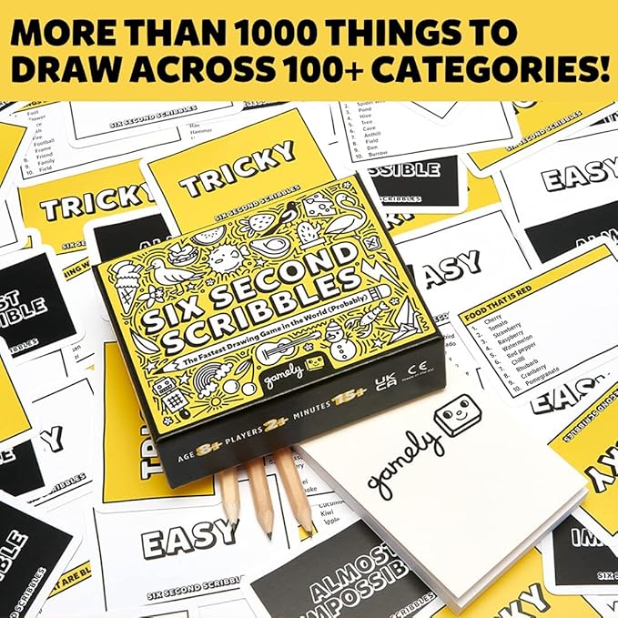 Six Second Scribbles: The frantically Fast and fantastically Fun Drawing Game | A Family Friendly Party Game for Children, Teens and Adults (Six Second Scribbles)