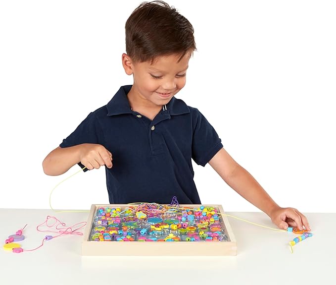 Melissa & Doug Created by Me! Bead Bouquet Deluxe Wooden Bead Set With 220+ Beads for Jewelry-Making