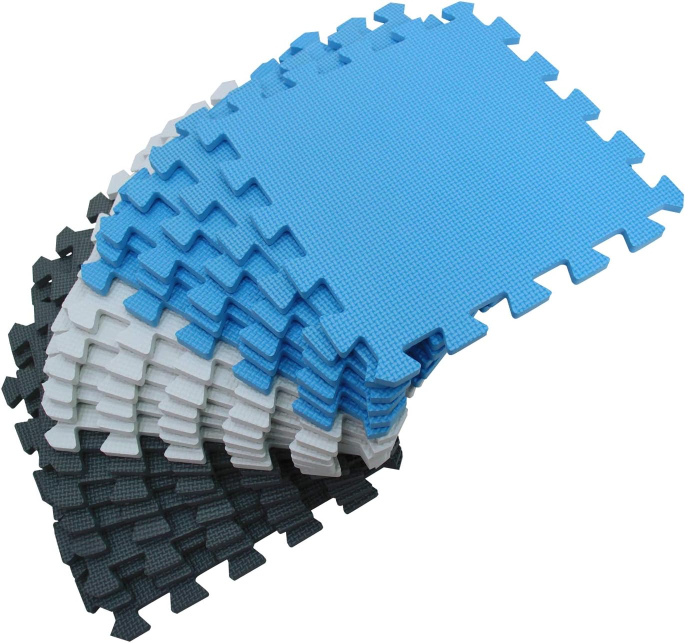 MQIAOHAM® 18 Pieces Puzzle Play Mats, Soft Baby Play Mat, Kids Interlocking Foam Floor Tiles, Toddlers Carpet Playmats G301018-101104107