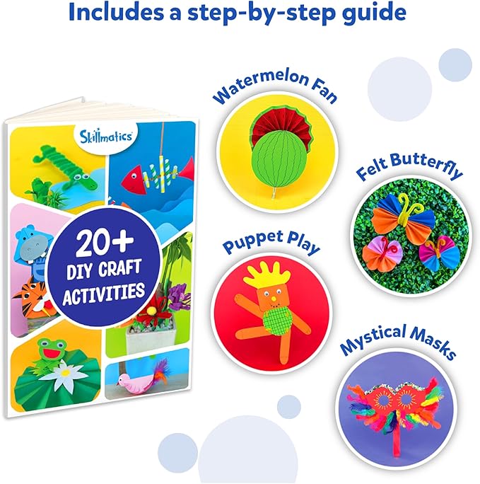 Skillmatics Ultimate Art & Craft Activity Kit, 2000+ Pieces, Art & Craft Supplies, DIY Creative Activity, Step-by-Step Guide, Gifts for Girls & Boys Ages 6, 7, 8, 9, 10, 11, 12, 13