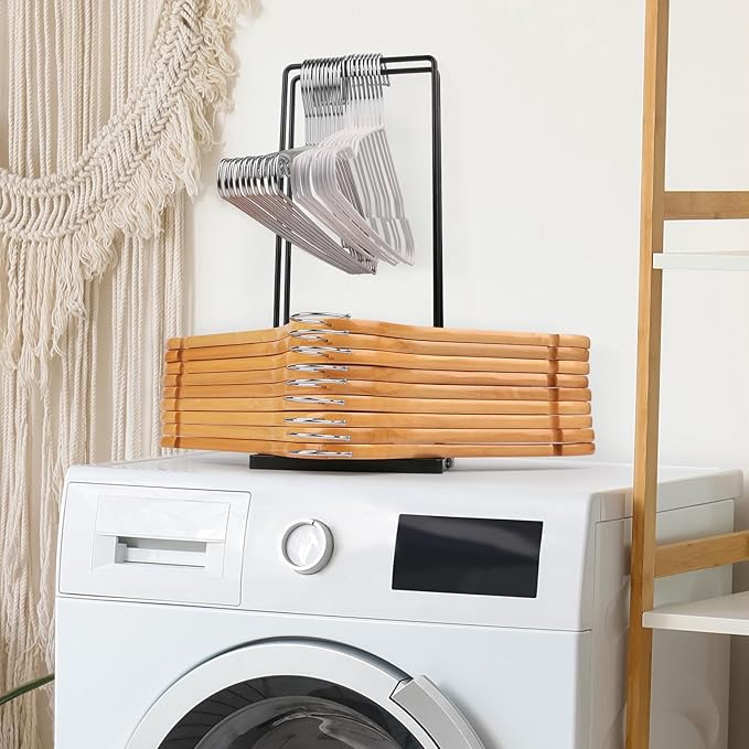 Hanger Organizer 4Pack Clothes Hanger Holder Organizer for Closet Laundry Room Coat Hanger Organizer Stacker for Wire Hangers,Hanger Rack Stand Hanger Caddy for Adult Kids Velvet Pants Hangers Storage