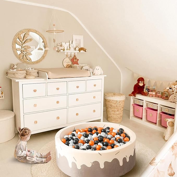 GOGOSO Ball Pit Balls,Plastics Balls for Ball Pit, Stars Hearts Shape for PastelBall for Toddlers Kids