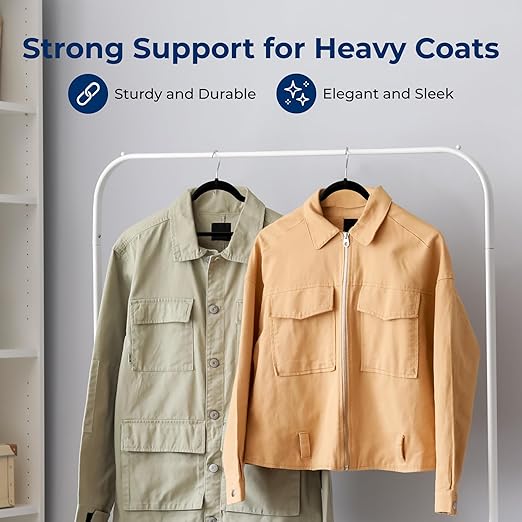 SereneLife Velvet Hangers 100 Pcs, Non-Slip Heavy Duty Hanger Set, Durable with 360° Swivel Hook, Smooth Velvet Finish to Protect Fabric, Lightweight, Ultra-Thin Design for Coats and Other Clothes