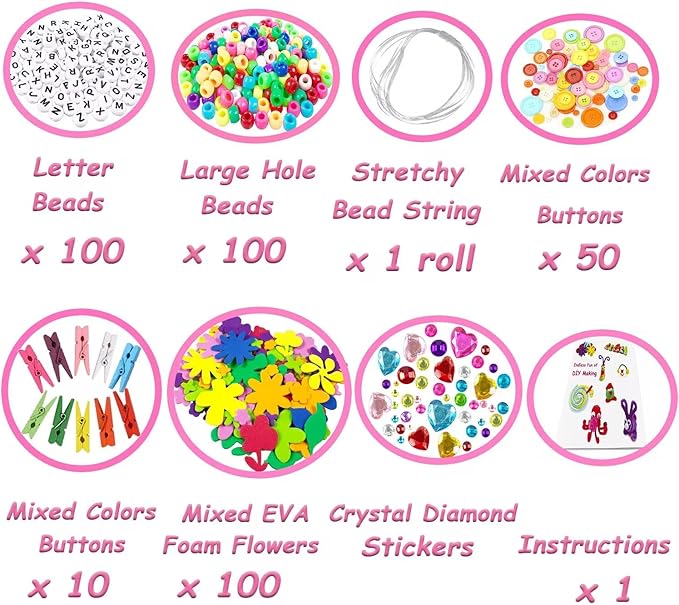 VLUSSO Arts & Crafts Supplies DIY Craft Kits Set - Pipe Cleaners, Materials, Gift for Kids Boys & Girls Age 4-8