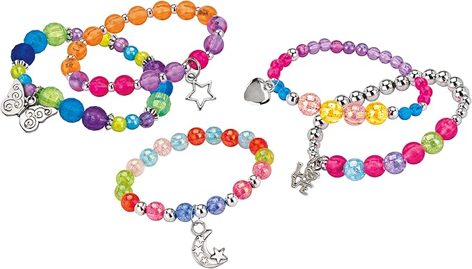 Shimmer 'n Sparkle Charm & Bead Bracelet Maker by CRA-Z-Art – DIY Beaded Charm Friendship Bracelet Making Kit
