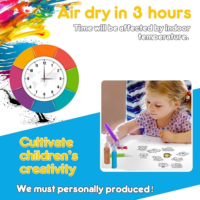 CAPKIT 36Pcs Suncatcher Kits for Kids, Window Art Kids Crafts, 11 Paints for Creative DIY, Arts and Crafts Gift for Kids Children 4-8