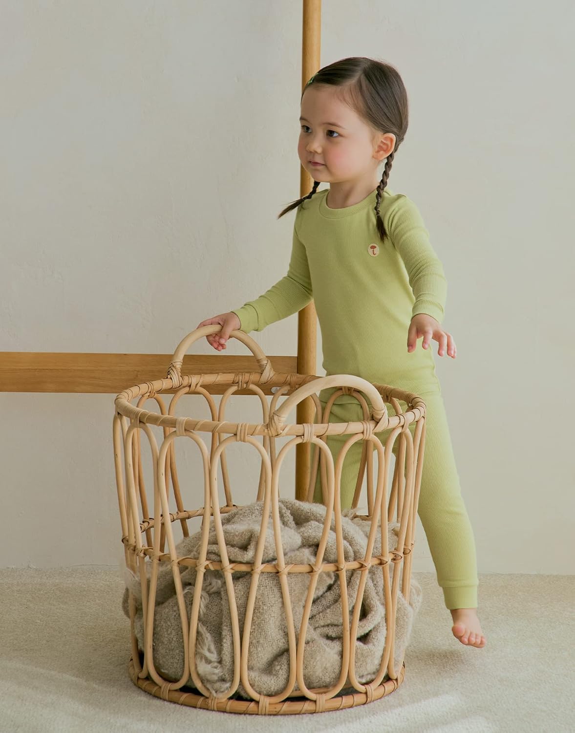 moimoln Pajamas Set 6M-5Y Solid Ribbed Unisex Baby & Toddler, Soft Viscose, Snug-Fit, Everyday Sleepwear