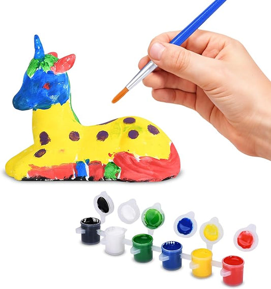 Neliblu DIY Unicorn Craft Kit - Unicorn Project Painting Kit - Paint Your Own Unicorn Masterpiece for Girls, Birthday Parties, and Creative Play - Ideal Gift Set for Little Pony Lovers