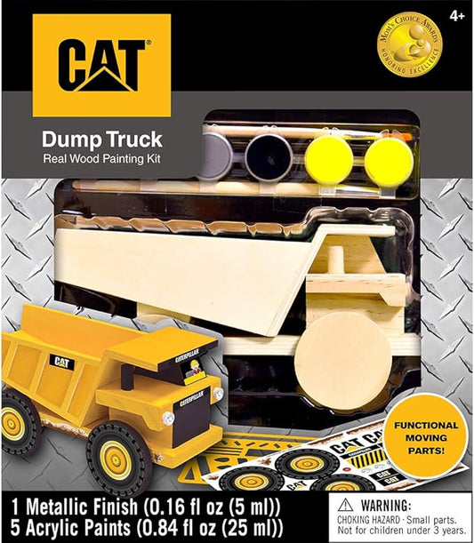 Works of Ahhh... Craft Set - Caterpillar Dump Truck Wood Paint Kit