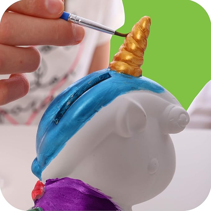 Original Stationery Paint and Decorate Your Own Unicorn Money Box, Kids Paint Set for Girls with 21 Gems, 12 Non Toxic Fun Colors and Lots More!