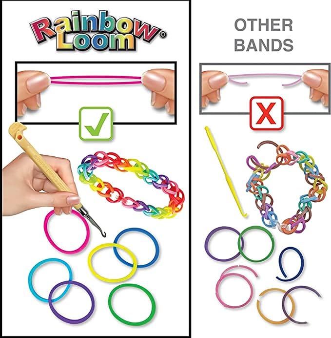 Rainbow Loom® Combo Set, Features 4000+ Colorful Rubber Bands, 2 Step-by-Step Bracelet Instructions, Organizer Case, Great Gift for Kids 7+ to Promote Fine Motor Skills